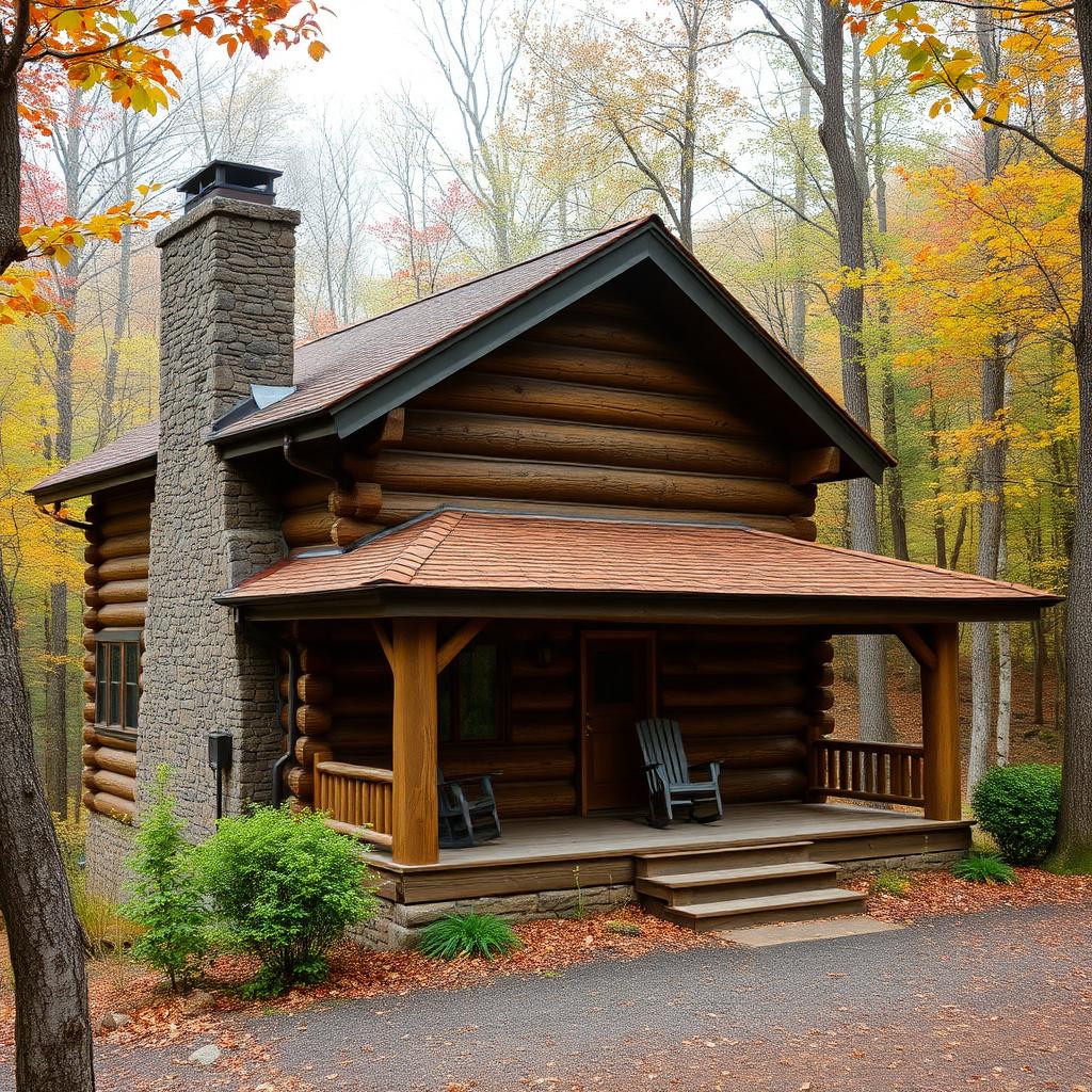 Log cabin on north Georgia mountain property